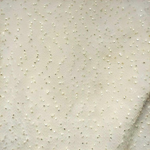 Jennifer Lopez cream boucle dressy blouse 3/4 sleeves open back XL - Picture 4 of 5